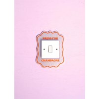 Retro Light Frame Schalterabdeckung - Press Für Champagner von PrintedWeird