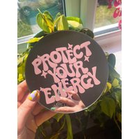 Schützen Sie Ihre Energie Mini Disc Spiegel - Passen Die Farbe An von PrintedWeird