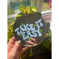 Take It Easy Mini Spiegel von PrintedWeird