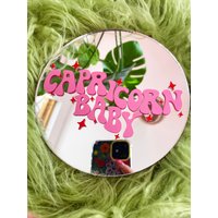 steinbock Horoskop/sternzeichen Mini Scheibenspiegel von PrintedWeird