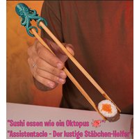 Assistentacle - Oktopus Stäbchenhilfe | 3D-Gedruckter Sushi Chopstick Helper Für Kinder & Anfänger Geschenkidee von Printeria24
