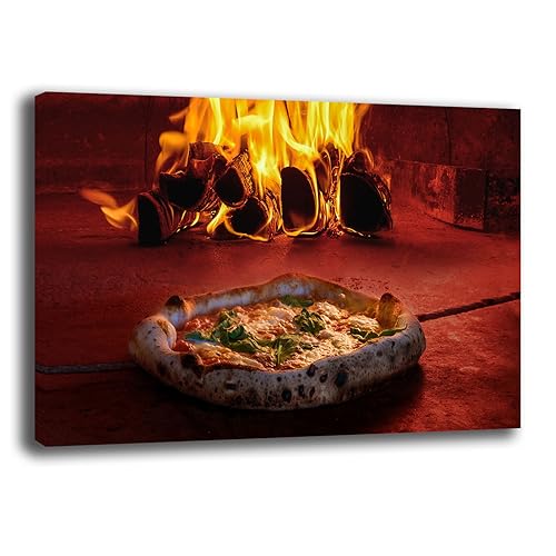 Moderne Bilder PIZZA Pizzeria Restaurant Pub Modernes Bild auf Leinwand XXL groß Leinwanddruck Esszimmer Wanddekoration Küchenmöbel (30x40cm, 7) von Printerland