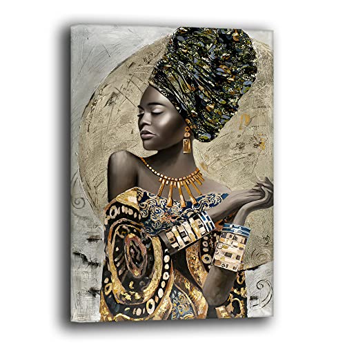 Modernes Bild Frau Mädchen Afrika Moderne Bilder Wohnzimmer Wand XXL Groß Leinwanddruck Wanddekoration Wanddekoration Schlafzimmer Küche (30x40cm, 8) von Printerland