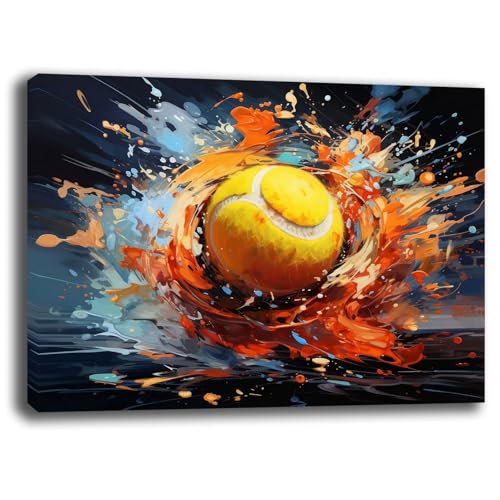 Printerland Modernes Gemälde Sport Tennis PADEL Street Art, moderne Bilder für Kinderzimmer, XXL, großer Druck auf Leinwand, Wanddekoration, Fitnessstudio, Sportzentrum (5, 30 x 40 cm) von Printerland