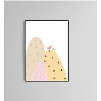 Kinder Berge Poster Druck Home Wand Kunst Dekor Kinderzimmer Modernes Design von PrinteroUK