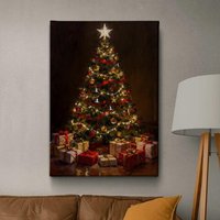Classic Christmas Tree Wall Art | Festive Holiday Canvas Print With Gifts Cozy Seasonal Decor Poster Xmas Home Decoration Gift Classic Christmas Tree Wall Art | Festive Holiday Canvas Print With Gifts Cozy Seasonal Decor Poster Xmas Home Decoration Gift von PrintglintWaren