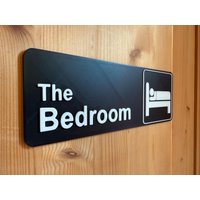 The Bedroom Türschild - Office Mit Bett-Symbol 3D-Gedruckt & Dekorativ Schlafzimmer Deko Tür Aufhänger Wandschmuck Aus Serie Tv von PrinthekDeutschland