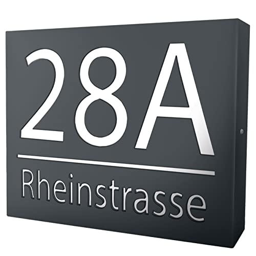 Ersatzteil 30x40cm FRONT Anthrazit RAL7016 Hausnummer Beleuchtet Led aus Aluminium von PRINTIMA Ersatzteil 30x40cm FRONT Anthrazit RAL7016 Hausnummer Beleuchtet Led aus Aluminium von PRINTIMA von Printima
