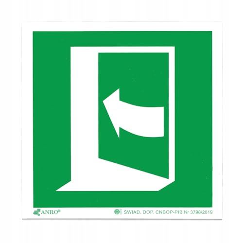 PRINTIMA Leuchtpfeilschild für PVC-Türen – 15x15cm, leuchtendes Sicherheitsschild für Notausgänge und Fluchtwege – Linke Tür PRINTIMA Leuchtpfeilschild für PVC-Türen – 15x15cm, leuchtendes Sicherheitsschild für Notausgänge und Fluchtwege – Linke Tür von Printima