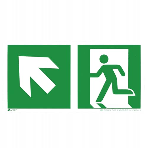 PRINTIMA Nachleuchtendes PVC-Fluchtweg-Schild – 30x15cm, Leuchtendes Rettungsweg-Sicherheitszeichen mit Pfeil nach oben links PRINTIMA Nachleuchtendes PVC-Fluchtweg-Schild – 30x15cm, Leuchtendes Rettungsweg-Sicherheitszeichen mit Pfeil nach oben links von Printima