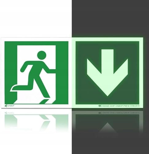 Photolumineszierendes PVC-Feuerlöscher-Schild – 10 x 10 cm, Rettungsschild für Brandschutz und Notfallsituationen – Feuerlöscher mit Flamme (Grün, Gehen Sie zur Tür nach oben 30x15 (links)) Photolumineszierendes PVC-Feuerlöscher-Schild – 10 x 10 cm, Rettungsschild für Brandschutz und Notfallsituationen – Feuerlöscher mit Flamme (Grün, Gehen Sie zur Tür nach oben 30x15 (links)) von Printima