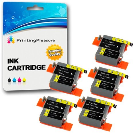 10 Tintenpatronen kompatibel zu Canon BCI-15/16 für Pixma IP90 i70 i80 Selphy DS700 DS810 MINI220 - Schwarz/Color, hohe Kapazität von Printing Pleasure