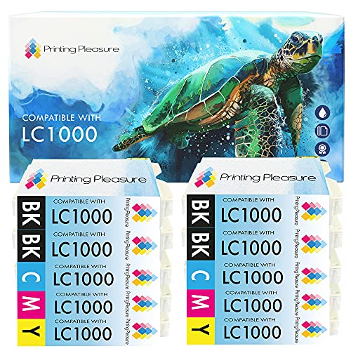 10 Tintenpatronen kompatibel zu LC1000 LC970 für Brother DCP-130C DCP-135C DCP-150C DCP-260C DCP-330C DCP-350C DCP-357C DCP-540CN DCP-560CN DCP-770CW Fax-2840 MFC-465CN - hohe Kapazität von Printing Pleasure