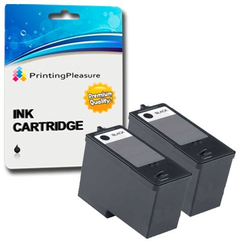 Printing Pleasure 2 SCHWARZ Druckerpatronen für Dell All-In-One 926 Photo V305 V305W | kompatibel zu Dell Serie 9 MK990, MK992 von Printing Pleasure
