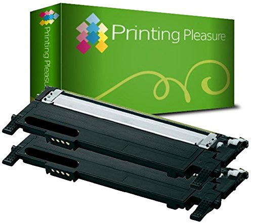 2 Schwarz Toner kompatibel für Samsung CLP-360/360N CLP-365/365W CLP-368 CLX-3300 CLX-3305/3305FN/3305W/3305FW Xpress SL-C410W/C460W/C460FW/C467W | CLT-K406S von Printing Pleasure