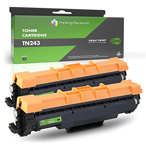 2 Toner kompatibel für TN-243 TN-247 mit CHIP Brother DCP-L3510cdw, DCP-L3550cdw, HL-L3210cw, HL-L3230cdw, MFC-L3710cw, MFC-L3750cdw, MFC-L3770cdw - Schwarz von Printing Pleasure