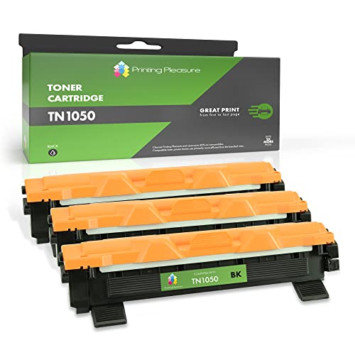 3 Toner kompatibel für Brother DCP-1510, 1510E, 1512, 1512E, 1610W, 1612W, HL-1110, 1110E, 1112, 1112E, 1210W, 1212W, MFC-1810, 1810E, 1910W | TN1050 von Printing Pleasure