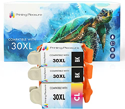 3 XL Tintenpatronen kompatibel zu Kodak 30XL (30B & 30CL) für Kodak Hero 2.2 3.1 4.2 5.1 ESP 1.2 3.2 3.2S C100 C110 C115 C300 C310 C315 C330 C360 Office 2100 2150 2170 - Schwarz/Color, hohe Kapazität von Printing Pleasure