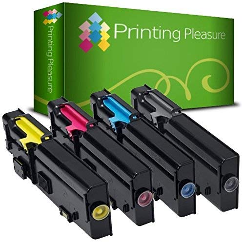 Printing Pleasure 4 Toner kompatibel für Dell C2660DN C2660DNF C2660N C2665DN C2665DNF - Schwarz/Cyan/Magenta/Gelb, hohe Kapazität von Printing Pleasure