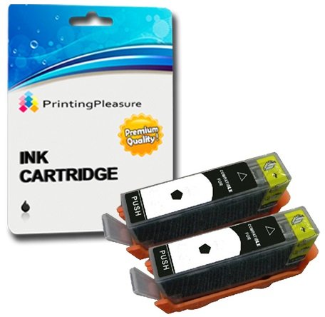 Printing Pleasure 2 Tintenpatronen kompatibel zu HP 655 für HP Deskjet Ink Advantage 3525 4615 4625 5525 6525 - Schwarz, hohe Kapazität von Printing Pleasure