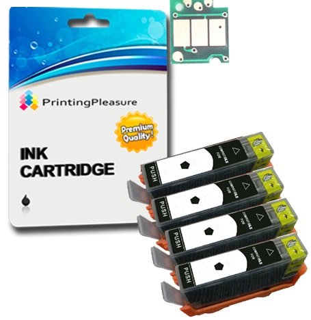 Printing Pleasure 4 Tintenpatronen kompatibel zu HP 655 für HP Deskjet Ink Advantage 3525 4615 4625 5525 6525 - Schwarz, hohe Kapazität von Printing Pleasure