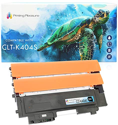 Printing Pleasure CLT-K404S 2 Toner kompatibel für Samsung Xpress SL-C430 SL-C430W SL-C480 SL-C480FN SL-C480FW SL-C480W, Schwarz von Printing Pleasure