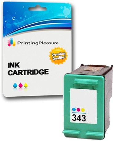 Printing Pleasure Color Druckerpatrone für HP DeskJet D4160 5940 6980 Officejet 6300 6310 6313 6315 Photosmart 2500 2570 2573 C4110 C4180 C4190 D5145 D5155 8049 8050 | kompatibel zu HP 343 (C8766EE) von Printing Pleasure