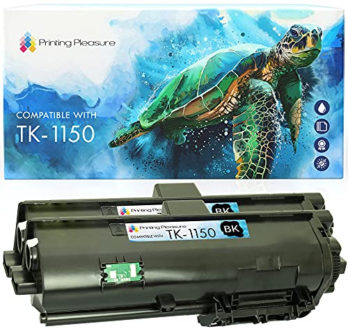 Printing Pleasure TK1150 2 Toner kompatibel für Kyocera ECOSYS M2135dn P2235dn P2235dw P2235d M2635dn M2735dw - Schwarz, hohe Kapazität (3.000 Seiten) von Printing Pleasure