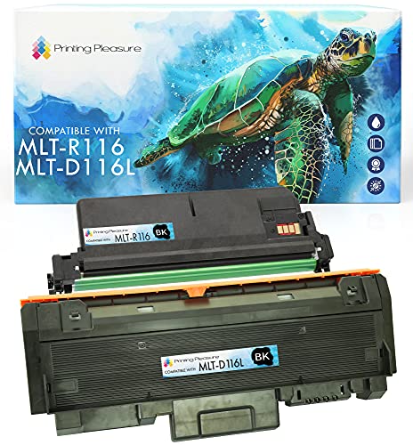 Toner MLT-D116L mit Trommel MLT-R116 kompatibel für Samsung Xpress SL-M2625 M2625D M2675F M2675FN M2676 M2825DW M2825ND M2835 M2835DW M2875FD M2875FW M2875ND M2885 M2885FW - Schwarz, hohe Kapazität von Printing Pleasure