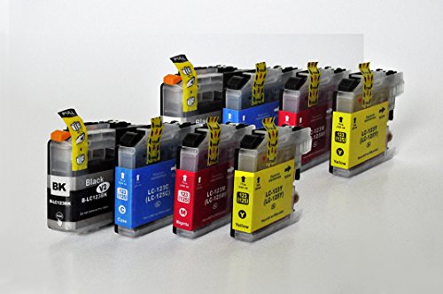 Printing Saver LC-123/LC-125 8 Tintenpatronen kompatibel für DCP-J132W DCP-J152W DCP-J552DW DCP-J752DW DCP-J4110DW MFC-J470DW MFC-J4410DW MFC-J4510DW MFC-J4610DW MFC-J6520DW MFC-J6920DW von Printing Saver