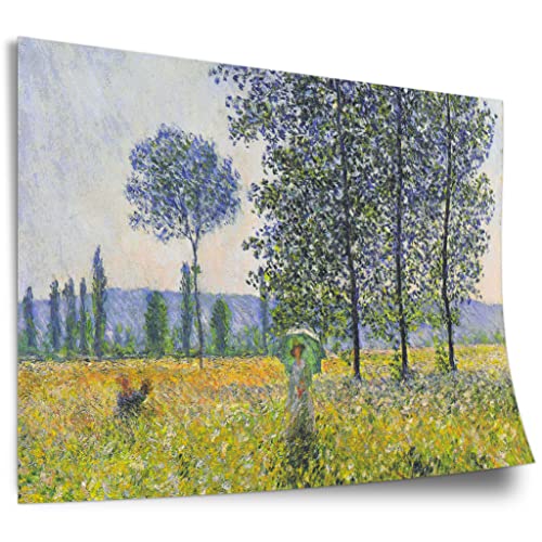 Printistico Poster Claude Monet - Pappeln im Sonnenlicht Kunstdruck ohne Rahmen, Wandbild - A4, A3, A2, A1, A0, XXL - Wohnzimmer, Schlafzimmer, Küche, Deko von Printistico