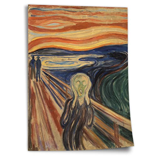 Printistico Poster Edward Munch - Der Schrei (1910) Kunstdruck ohne Rahmen, Wandbild - A4, A3, A2, A1, A0, XXL - Wohnzimmer, Schlafzimmer, Küche, Deko von Printistico