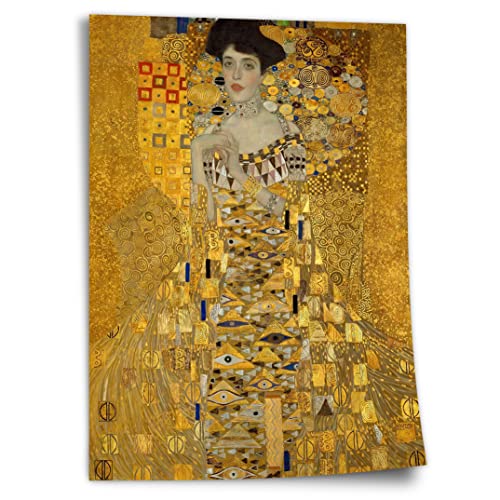 Printistico Poster Gustav Klimt - Adele Bloch-Bauer I (1907) Kunstdruck ohne Rahmen, Wandbild - A4, A3, A2, A1, A0, XXL - Wohnzimmer, Schlafzimmer, Küche, Deko von Printistico