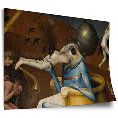 Printistico Poster Hieronymus Bosch - Ausschnitt aus Garten der Lüste (I) Kunstdruck ohne Rahmen, Wandbild - A4, A3, A2, A1, A0, XXL - Wohnzimmer, Schlafzimmer, Küche, Deko von Printistico