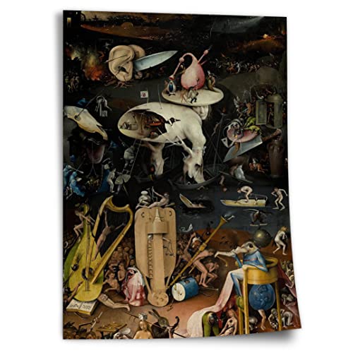 Printistico Poster Hieronymus Bosch - Der Garten der Lüste (1490/1510) - Rechte Tafel Kunstdruck ohne Rahmen, Wandbild - A4, A3, A2, A1, A0, XXL - Wohnzimmer, Schlafzimmer, Küche, Deko von Printistico