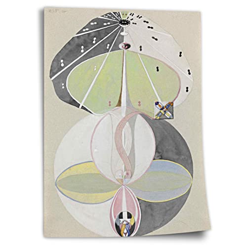 Printistico Poster Hilma af Klint - Tree of Knowledge, Nr. 5 Kunstdruck ohne Rahmen, Wandbild - A4, A3, A2, A1, A0, XXL - Wohnzimmer, Schlafzimmer, Küche, Deko von Printistico