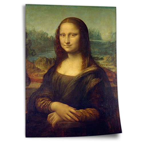 Printistico Poster Leonardo da Vinci - Mona Lisa Kunstdruck ohne Rahmen, Wandbild - A4, A3, A2, A1, A0, XXL - Wohnzimmer, Schlafzimmer, Küche, Deko von Printistico