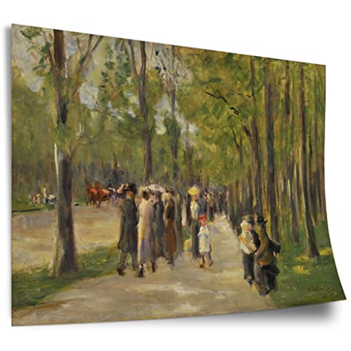 Printistico Poster Max Liebermann - Allee im Tiergarten mit Spaziergängern Kunstdruck ohne Rahmen, Wandbild - A4, A3, A2, A1, A0, XXL - Wohnzimmer, Schlafzimmer, Küche, Deko von Printistico