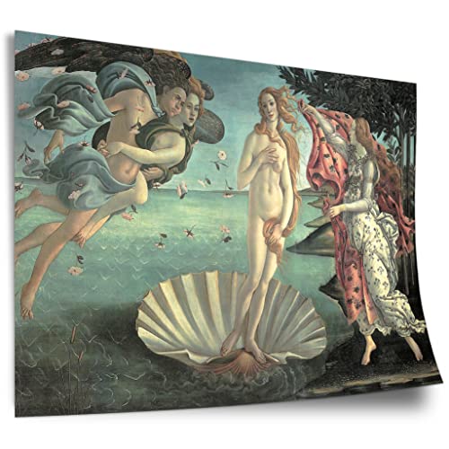 Printistico Poster Sandro Boticelli - Die Geburt der Venus Kunstdruck ohne Rahmen, Wandbild - A4, A3, A2, A1, A0, XXL - Wohnzimmer, Schlafzimmer, Küche, Deko von Printistico