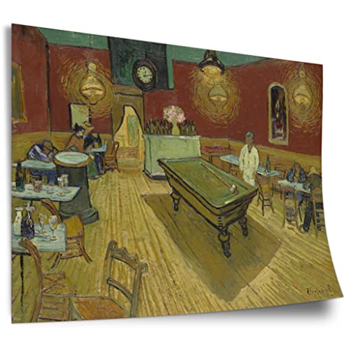 Printistico Poster Vincent Van Gogh - Das Nachtcafé in Arles (1888) Kunstdruck ohne Rahmen, Wandbild - A4, A3, A2, A1, A0, XXL - Wohnzimmer, Schlafzimmer, Küche, Deko von Printistico