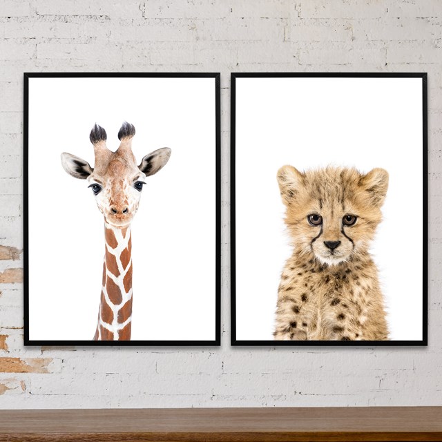 Bilderwand: Tierkinder - Poster im Paar von Printler