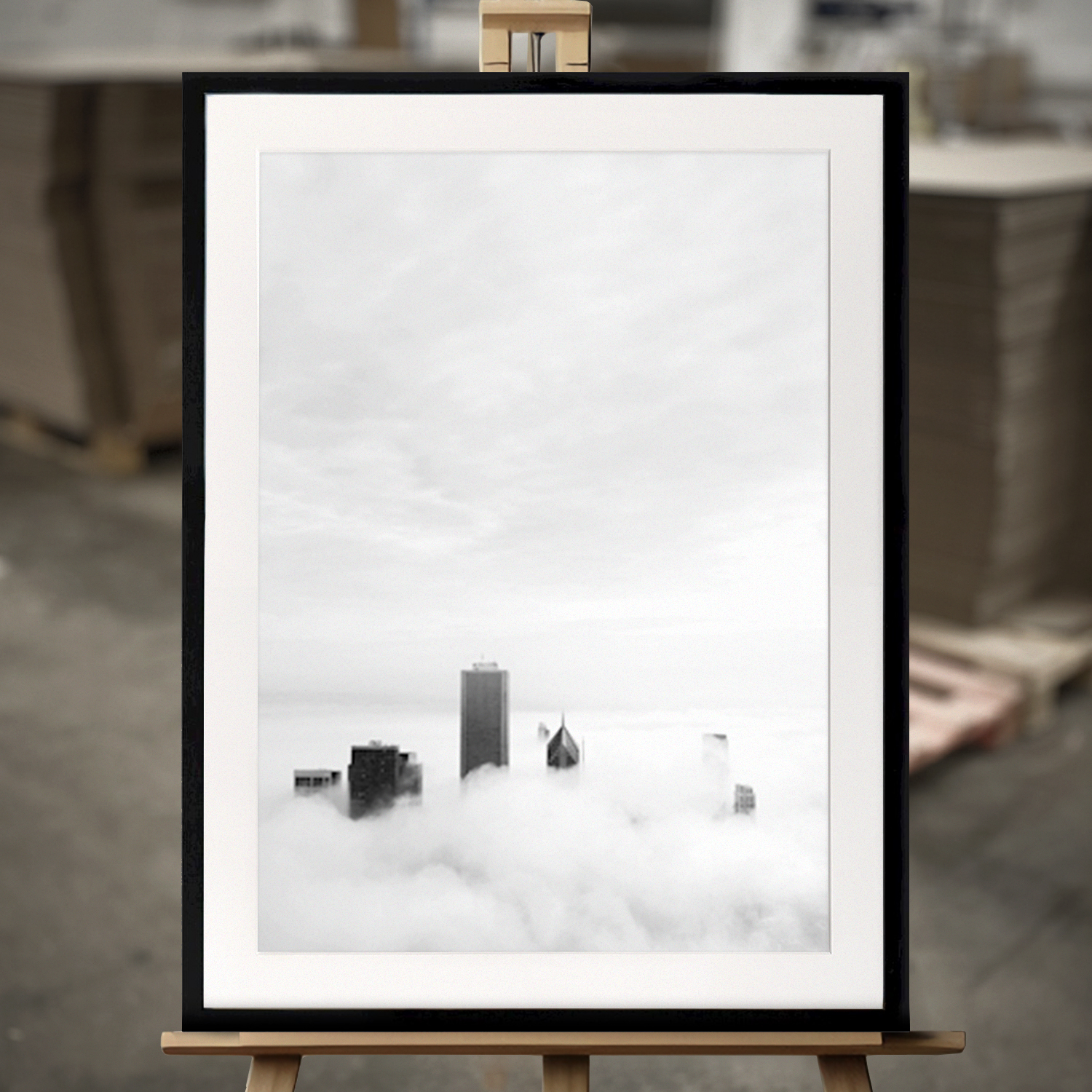 Fine Art "Chicago in weiß" - Print in 50x70 von Printler