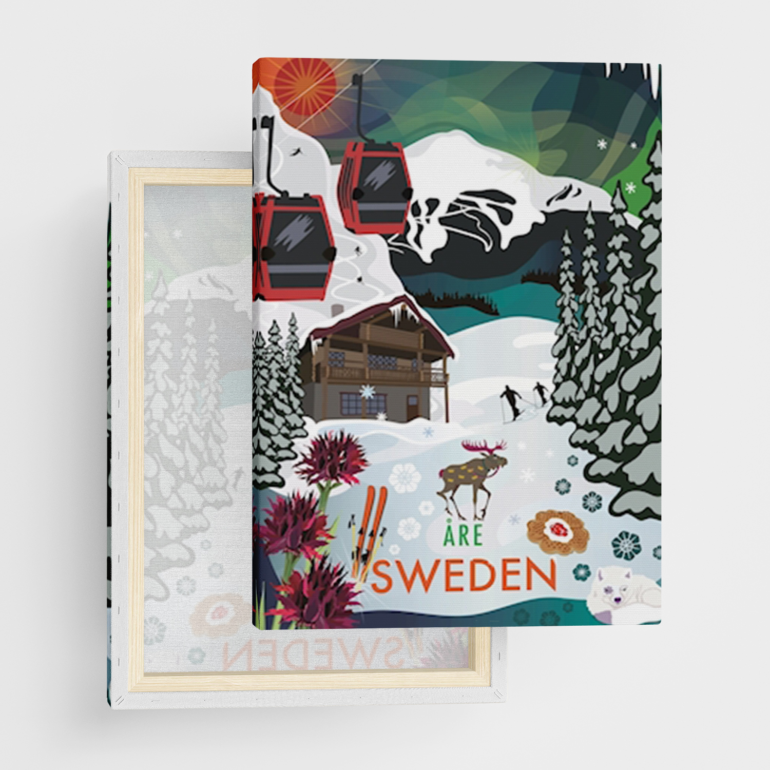 Leinwandbild "Stadtposter Åre" von Printler