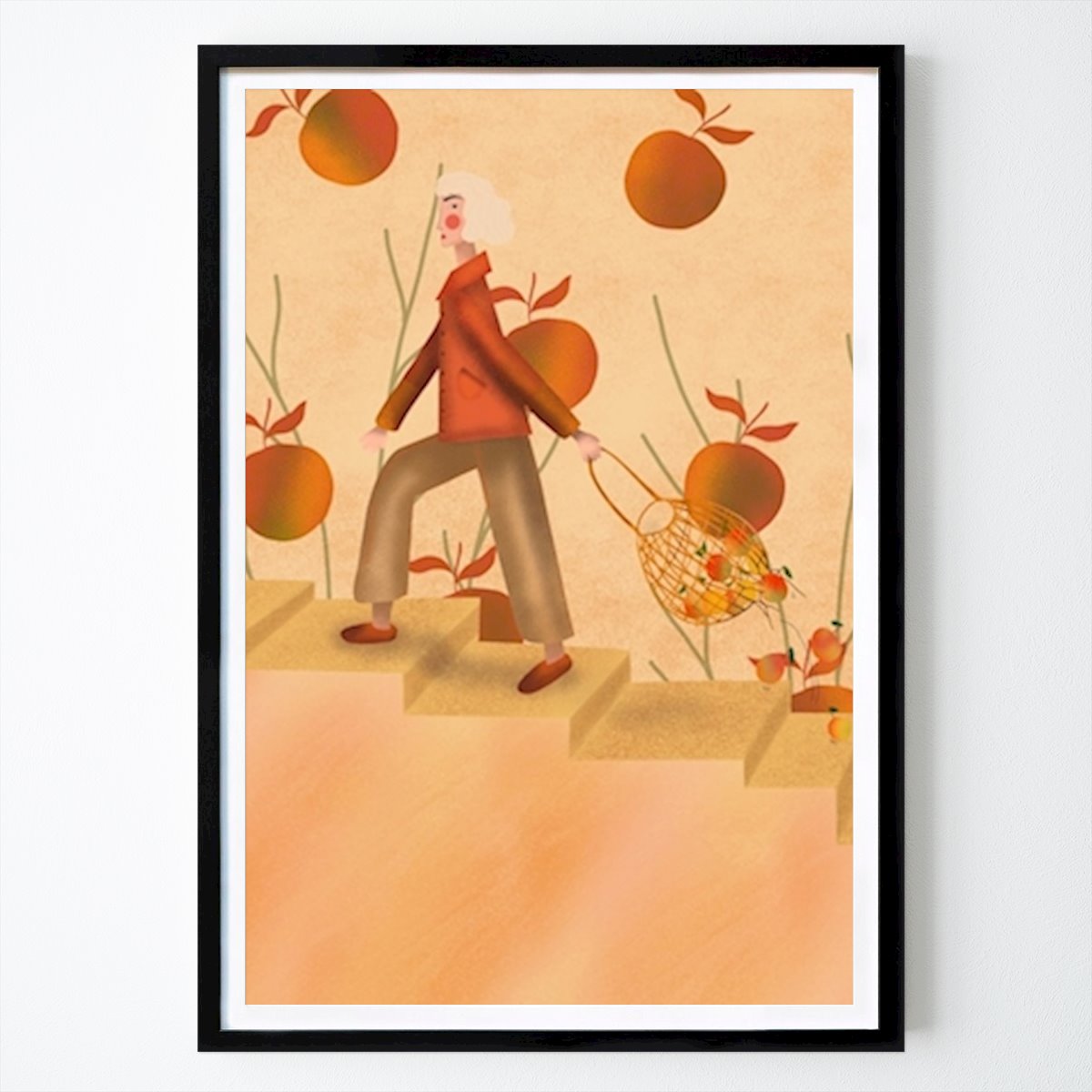 Poster: Äpfel rollen von Myriam Zündorf von Printler