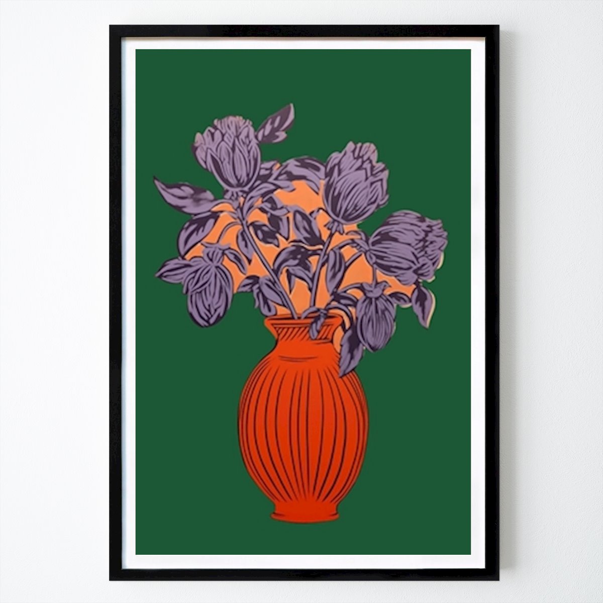 Poster: Abstrakte Streifen Vase von Carina Augusto von Printler