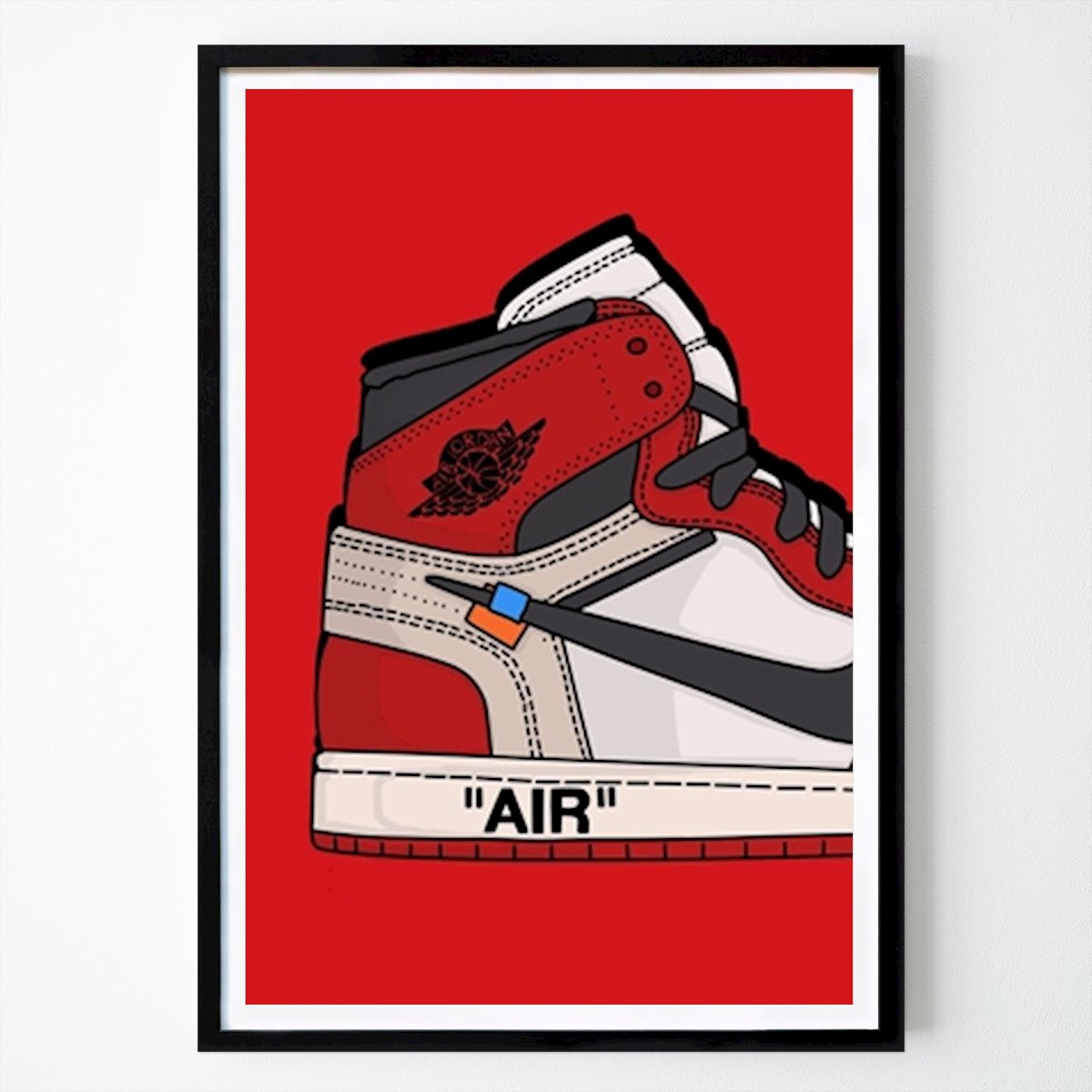 Poster: Air Jordan One Rot natur von sneakerhead collections von Printler