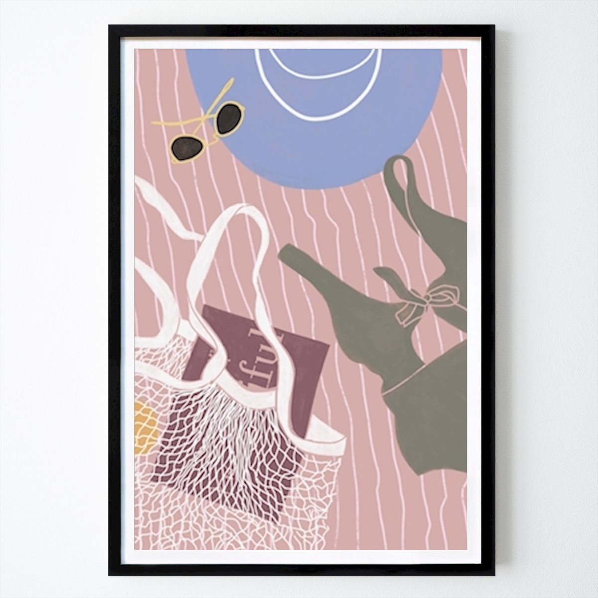 Poster: Am Strand - Handtuch von Kunga by The Artcircle von Printler