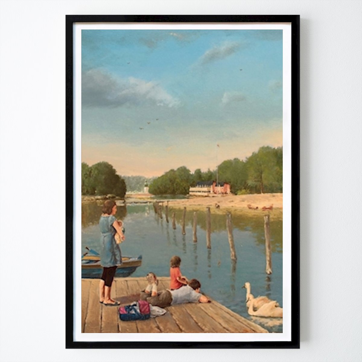 Poster: Auf dem See von Zinovy Tafel von Printler