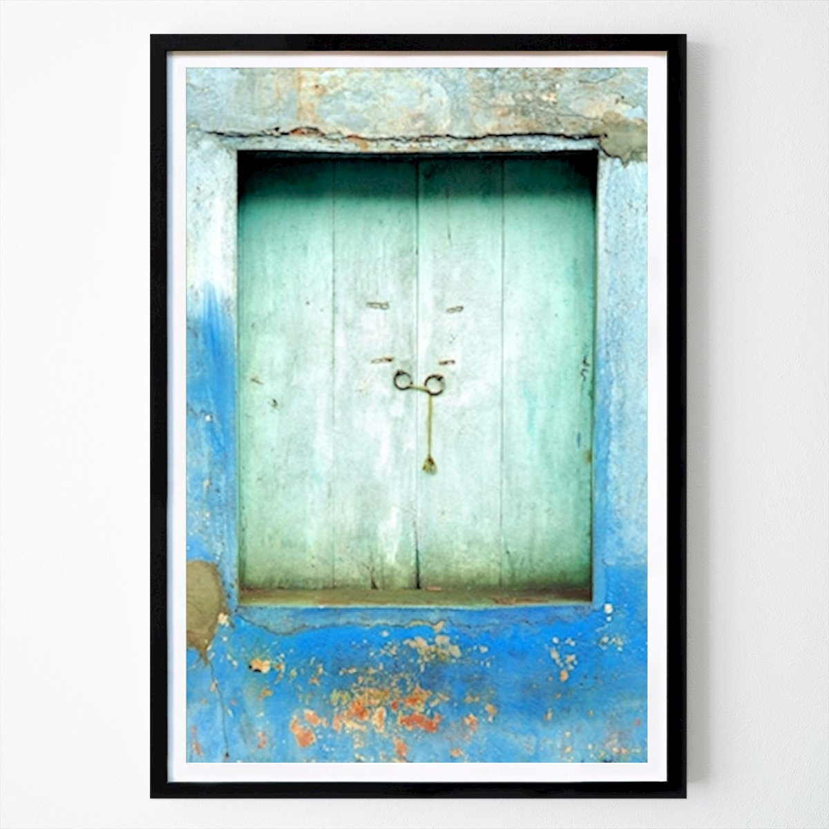 Poster: Blaues Fenster von Susanne Johansson von Printler