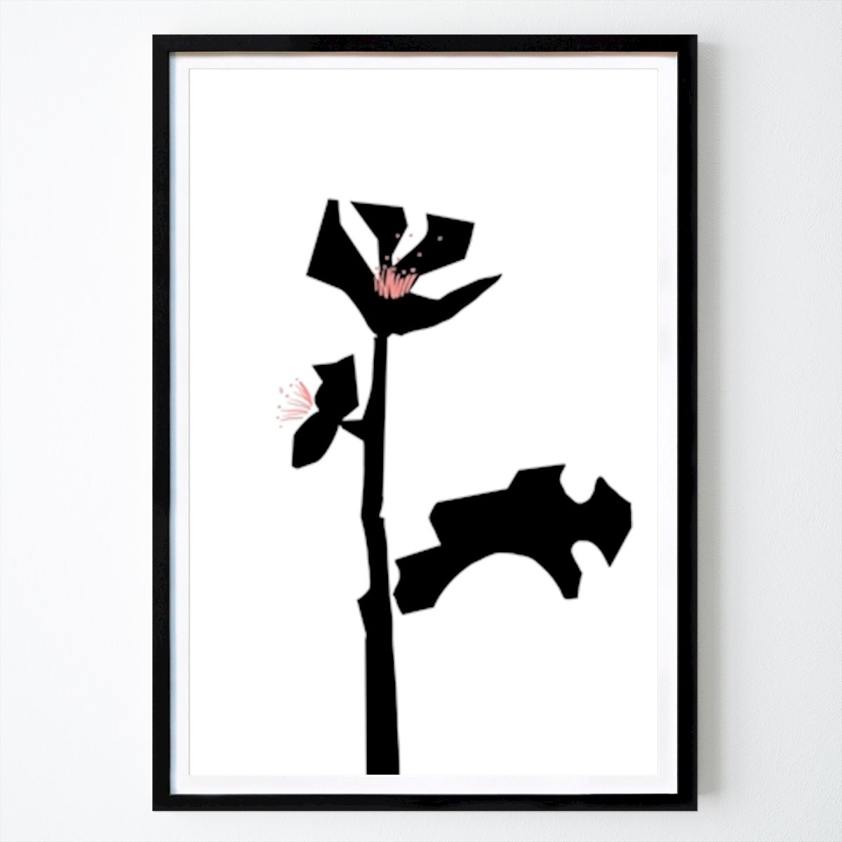Poster: Blume mit den schwarzen Blättern von Veroniek De Leenheer von Printler